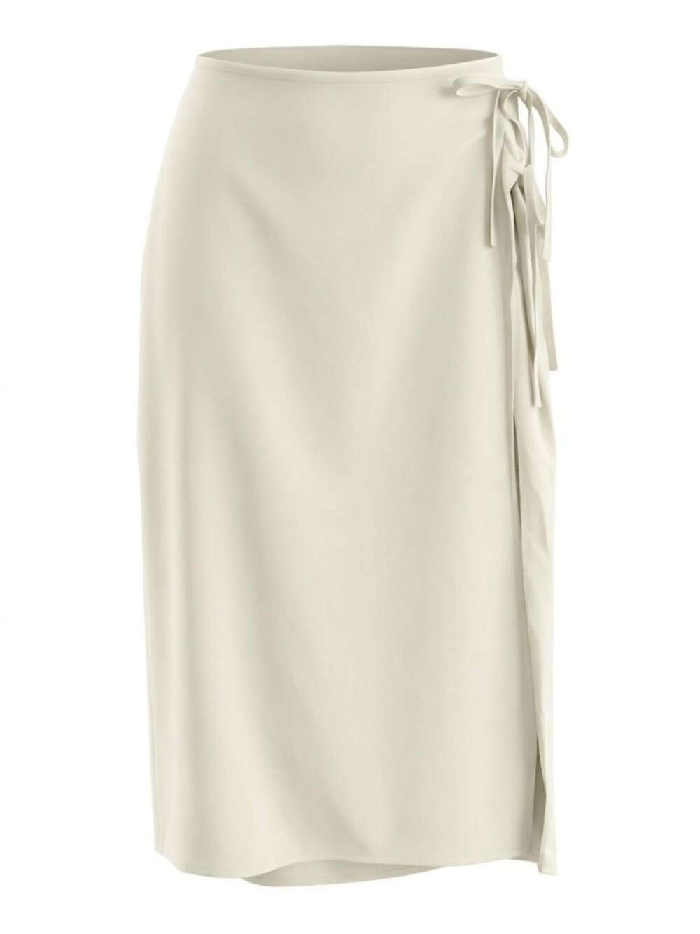 NWT Future Collective Wrap Midi Skirt Sz M Cream High Rise Cotton Knit Tie Waist